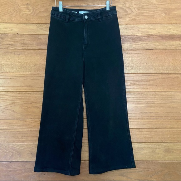 MNG Denim Mango Catherine black high rise wide leg jeans - Picture 1 of 4